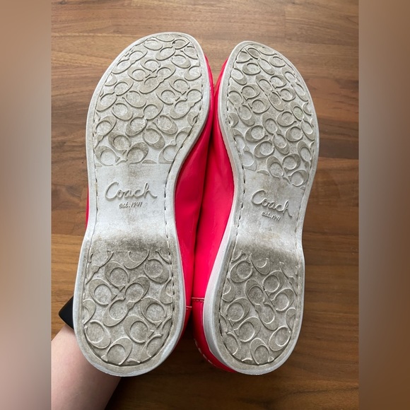 COACH Poppy cherry neon pink sequins loafers - Picture 10 of 12